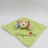 Doudou plat chien vert Crapouille SANDY