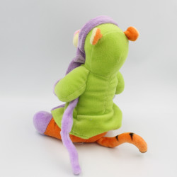 Peluche Tigrou en robe de chambre peignoir vert mauve DISNEY
