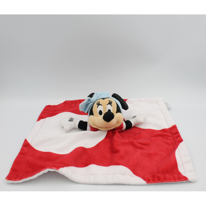 Doudou plat Minnie rouge blanc pois DISNEY BABY