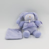 Doudou et compagnie ours Douceur Macaron mauve lavande mouchoir