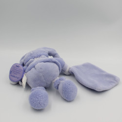Doudou et compagnie ours Douceur Macaron mauve lavande mouchoir