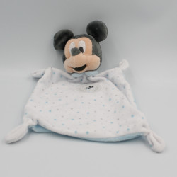 Doudou plat Mickey bleu blanc étoiles DISNEY