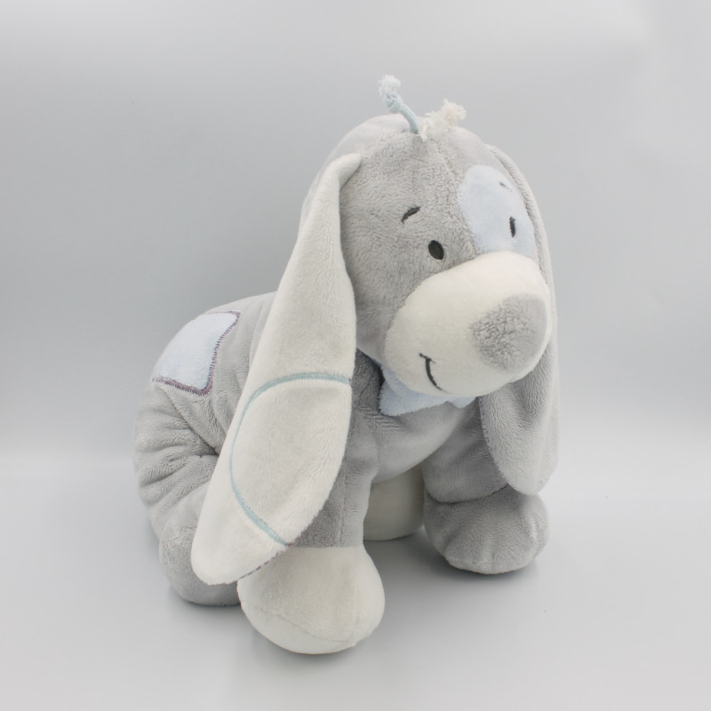 Grand Doudou chien gris mauve bleu Arthur NOUKIE'S