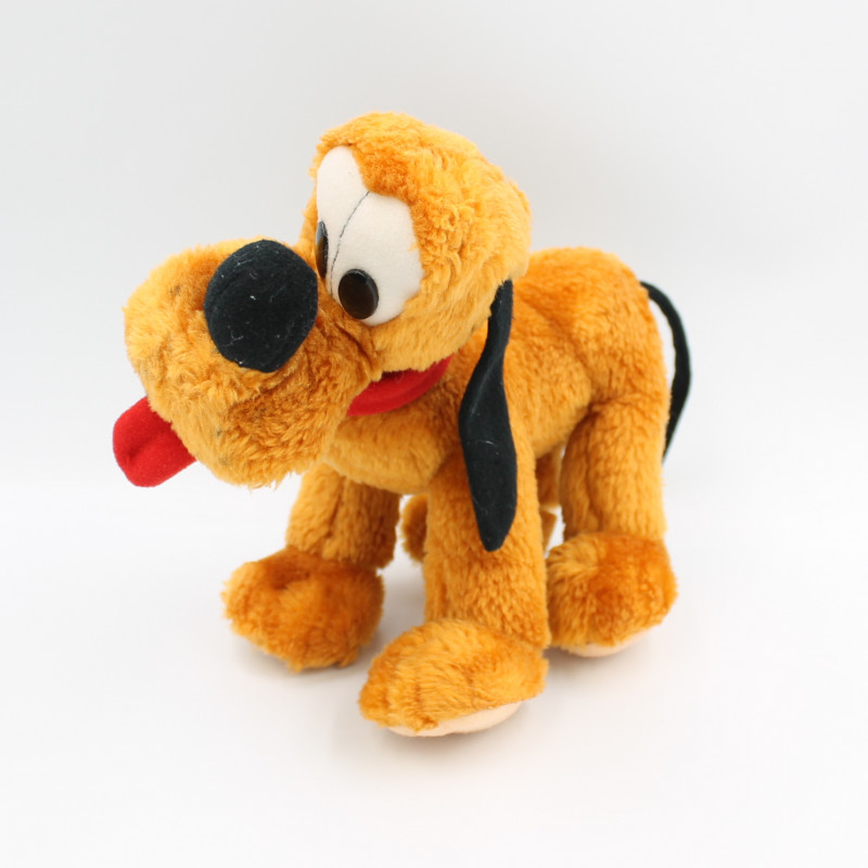 Ancienne Peluche Chien Pluto collier rouge THE WALT DISNEY COMPAGNY 1988
