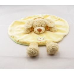 Doudou plat chien sweat capuche jaune NICOTOY