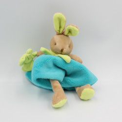 Doudou et compagnie plat lapin beige bleu vert avec ours Graffitis
