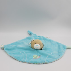 Doudou plat chien bleu blanc escargot GIPSY