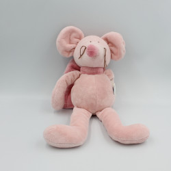 Doudou souris rose noeud JACADI