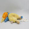 Doudou ours bleu jaune orange papillon mouchoir BABY NAT