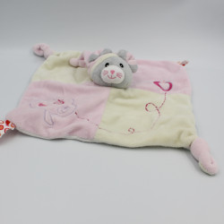 Doudou plat souris rose arbre pommes GIPSY