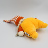 Doudou lutin orange fluo fleurs QUE DU BONHEUR