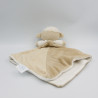 Doudou plat mouton beige blanc KING BEAR