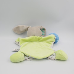 Doudou et compagnie marionnette lapin beige marron vert LOVELY PISTACHE
