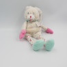 Doudou et compagnie lapin pantin beige bleu rose LES CHOUPIDOUX
