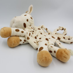Doudou sac vache blanche taches marrons