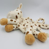 Doudou sac vache blanche taches marrons