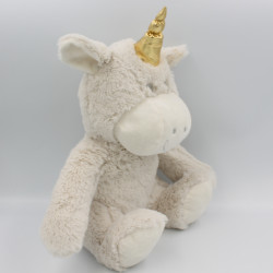 Doudou peluche licorne grise ATMOSPHERA