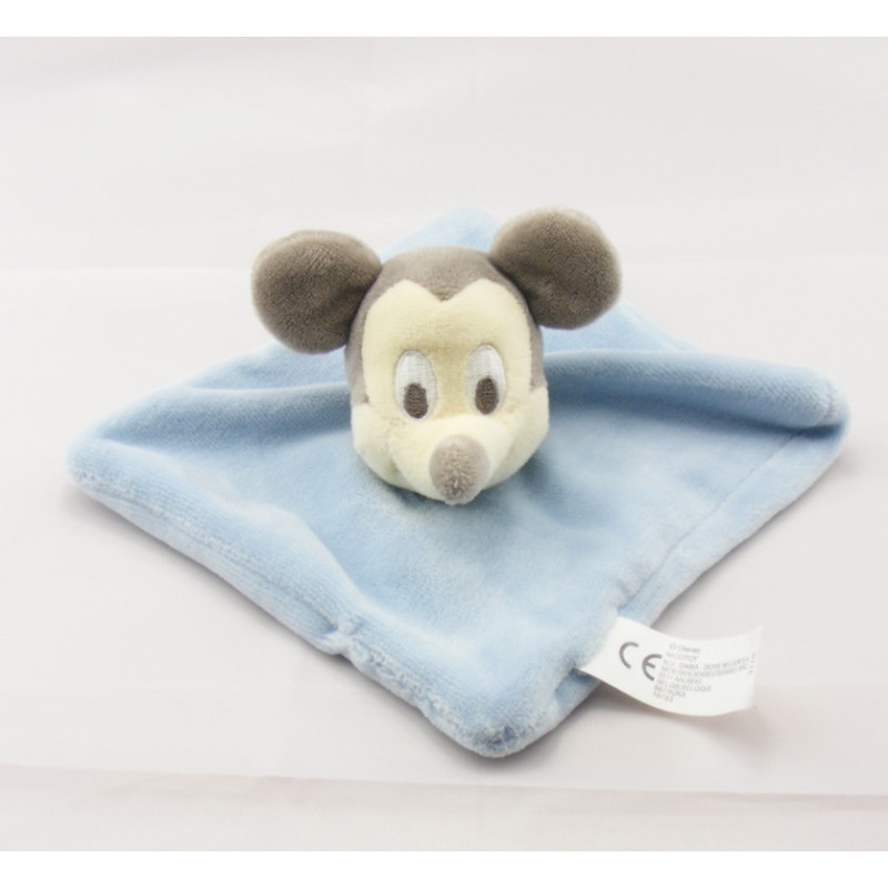 Doudou plat blanc souris MICKEY 