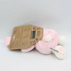 Doudou lapin ours rose blanc nuage MAX ET SAX