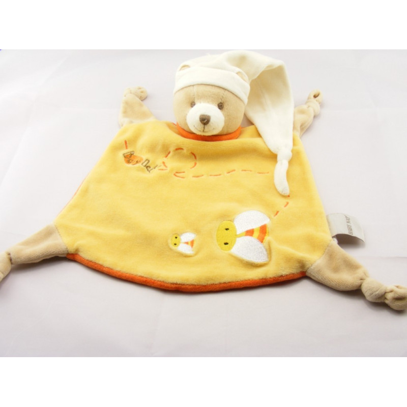 Doudou ours jaune avec abeille BABY NAT
