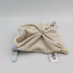 Doudou et compagnie plat ours blanc bleu gris