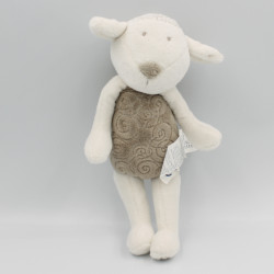 Doudou mouton agneau blanc gris OBAIBI