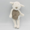 Doudou mouton agneau blanc gris OBAIBI