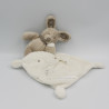 Doudou plat lapin beige gris mouchoir blanc étoile SIMBA TOYS NICOTOY