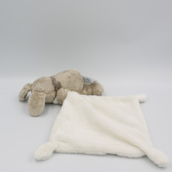Doudou plat lapin beige gris mouchoir blanc étoile SIMBA TOYS NICOTOY