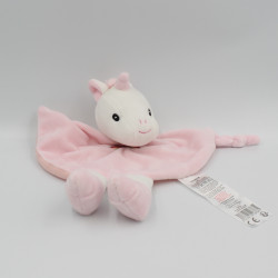 Doudou plat licorne rose arc en ciel TOM & KIDDY TOMKIDS