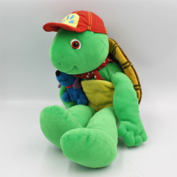 Grande Peluche Franklin la tortue avec chien bleu JEMINI