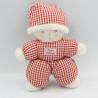 Doudou lutin poupée vichy rouge TARTINE ET CHOCOLAT