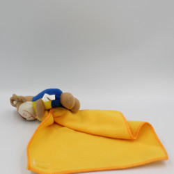 Doudou lion beige jaune bleu orange mouchoir SIMBA TOYS