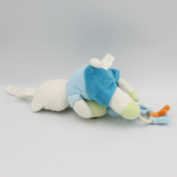 Doudou musical chat bleu vert voiture NICOTOY KIABI