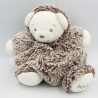 Doudou ours fourrure marron capuche KALOO