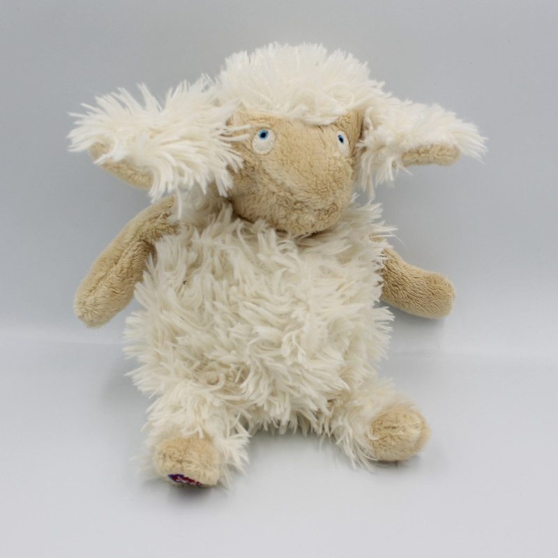 Doudou mouton beige blanc LES PETITES MARIE