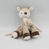 Doudou musical faon biche beige marron rose NATTOU