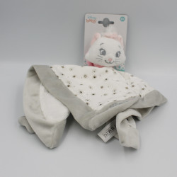 Doudou plat Chat blanc gris Marie Les Aristochats Disney Baby NEUF