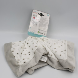 Doudou plat lapin blanc gris Pan-Pan Panpan Disney Baby 