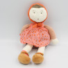 Doudou poupée rose orange étoiles Les Coquettes Margot MOULIN ROTY