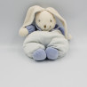 Doudou lapin bleu trèfle NOUNOURS