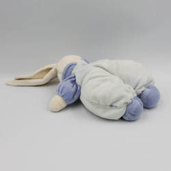 Doudou lapin bleu trèfle NOUNOURS