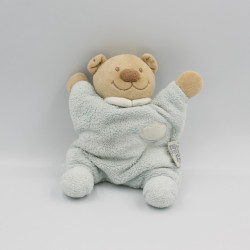 Doudou semi plat ours bleu nuage NATTOU