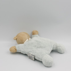 Doudou semi plat ours bleu nuage NATTOU