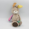 Doudou lapin beige marron jaune rose vert bleu rouge pois NICOTOY