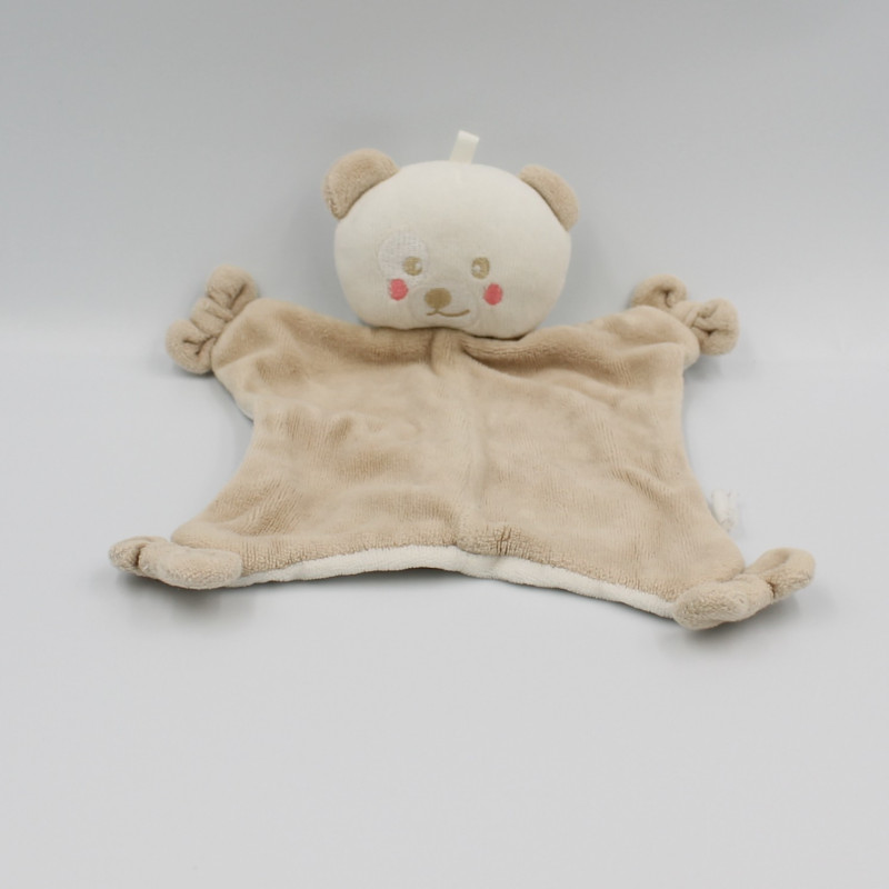 Doudou plat ours cocard beige SIPLEC