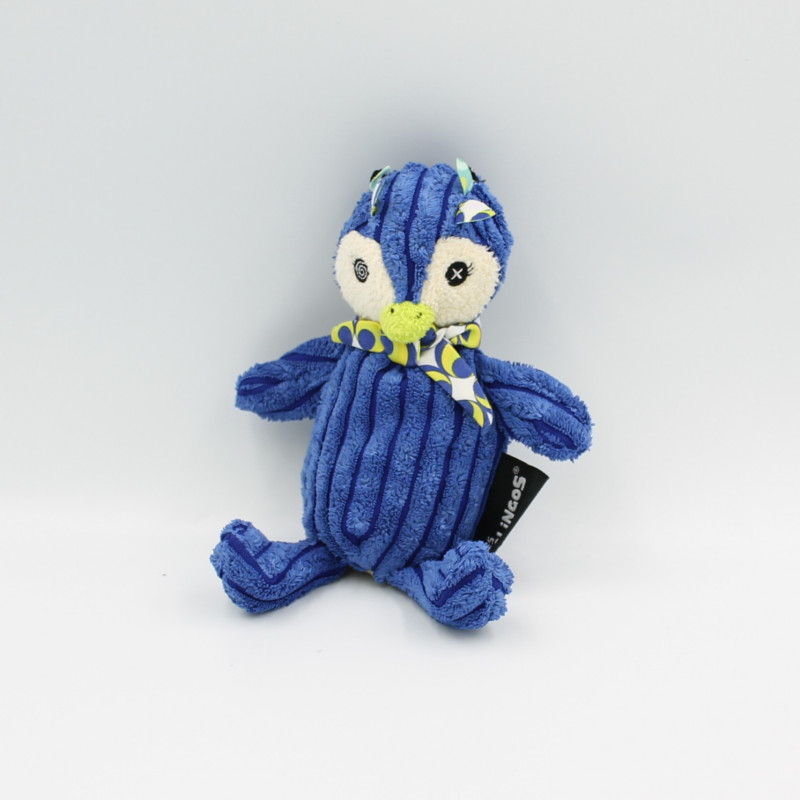 Doudou oiseau pingouin bleu Frigos DEGLINGOS