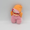 Doudou hochet lutin poupée rose orange rouge COROLLE