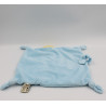 Doudou plat coquillage dauphin bleu MOTS D'ENFANTS