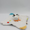 Doudou plat girafe vache blanc gris bleu rouge jaune orange DOUKIDOU